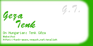 geza tenk business card