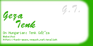 geza tenk business card